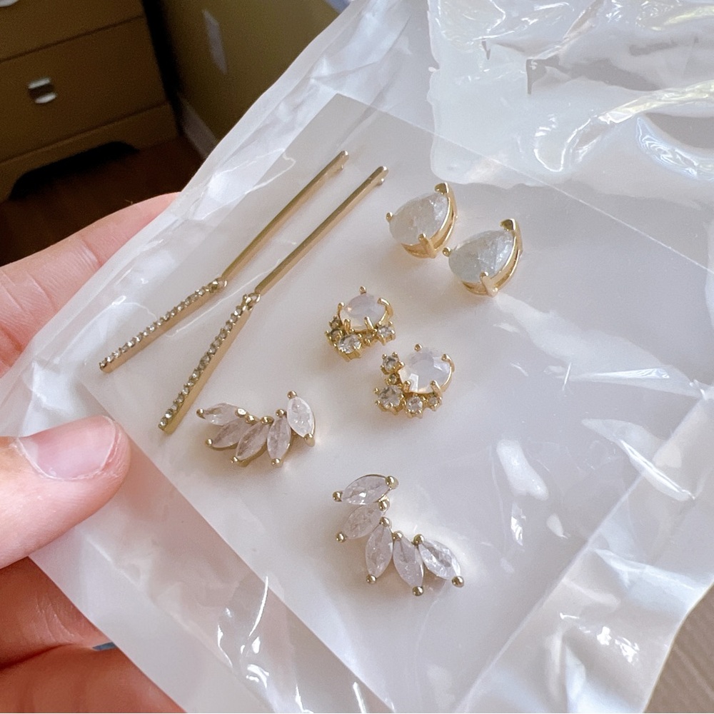 Set of Francesca’s stone Earring with Gold Plated